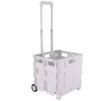 Simplify Portable Folding Shopping Utility Cart White Kennedy International: Foldable Grocery & Utility Cart with Wheels