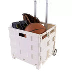 Simplify Chariot de course pliable Kennedy International blanc : Chariot de courses et utilitaire pliable avec roulettes