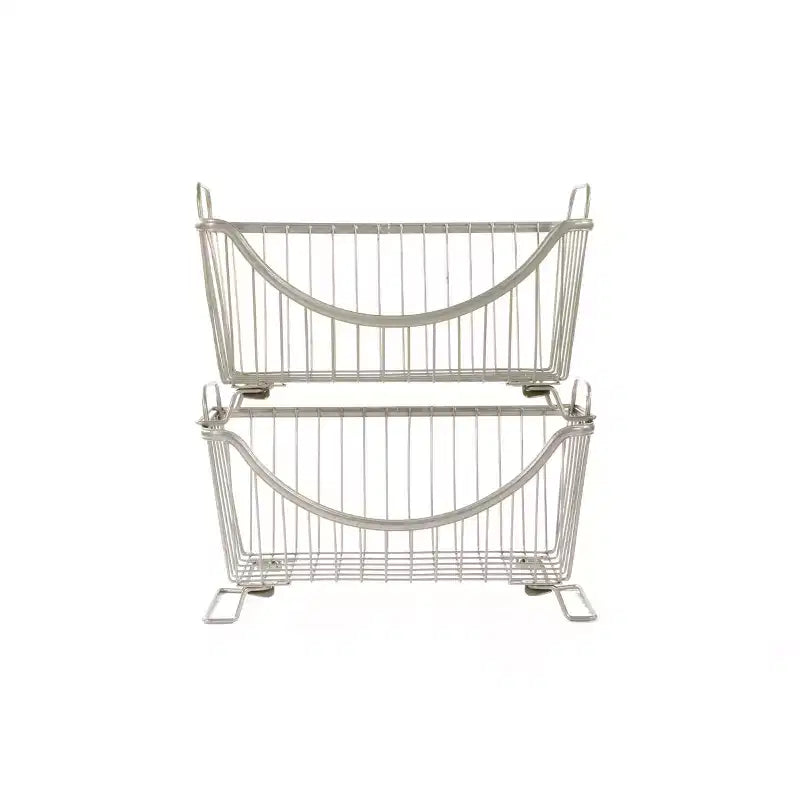 Spectrum Diversified Ashley Small Stacking Basket Ivory: Metal Storage Drawer & Stacking Storage Solution