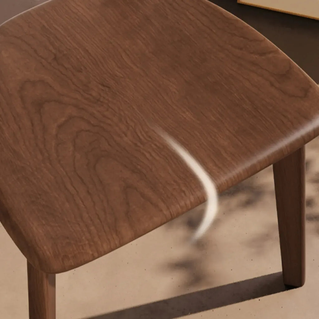 Chaise de salle à manger sans accoudoirs à dossier bas en bois moderne