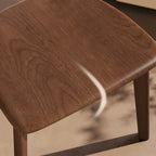 Chaise de salle à manger sans accoudoirs à dossier bas en bois moderne