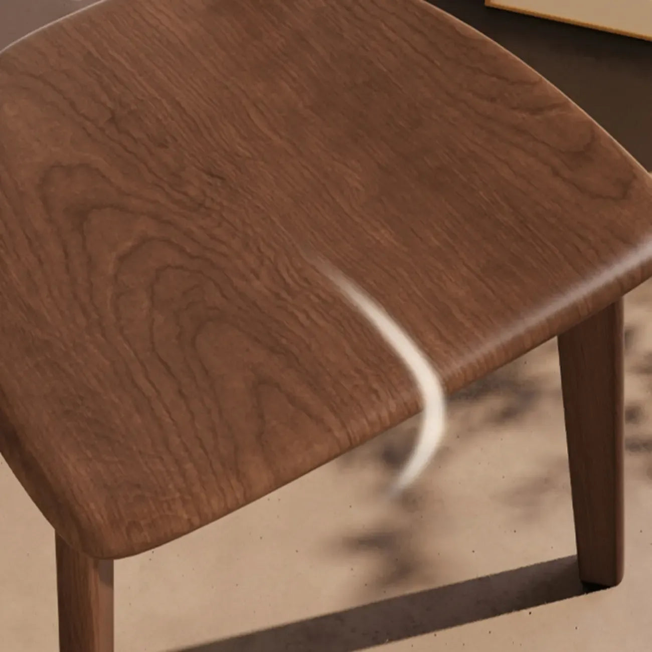 Chaise de salle à manger sans accoudoirs à dossier bas en bois moderne