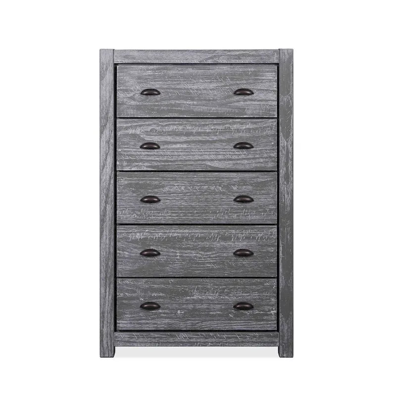 Commode 5 tiroirs en bois massif Montauk de Grain Wood Furniture