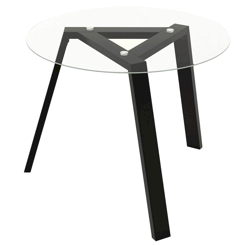 Table de salle à manger ronde en verre Costway 36" pour 4 personnes avec plateau en verre trempé - Voir détails