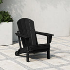 Chaise Adirondack pliante de patio d'extérieur tout temps résistante à la décoloration Polytrends Laguna