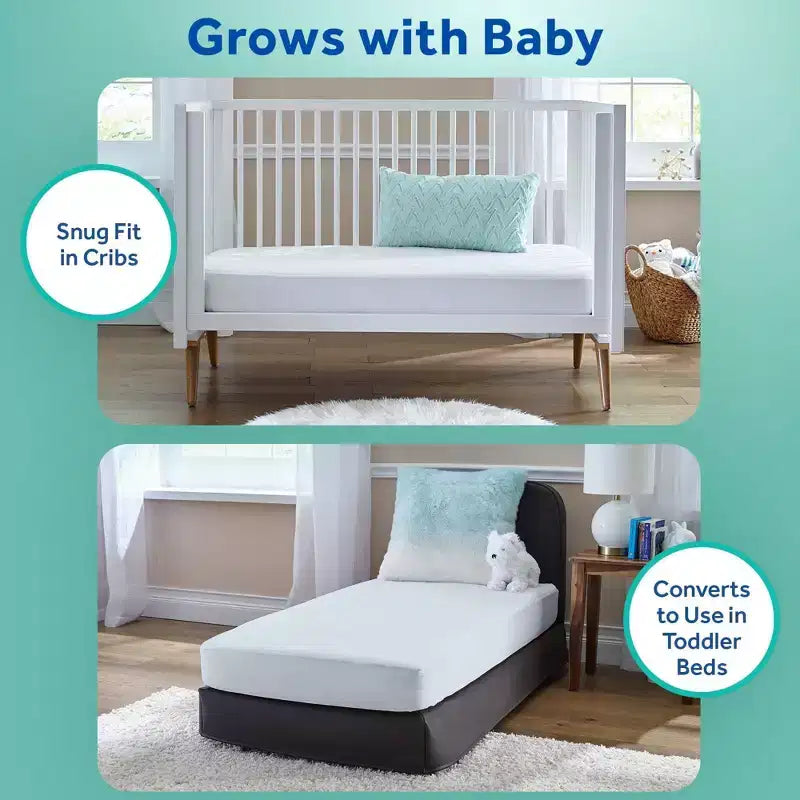 Matelas Sealy Butterfly en mousse antibactérienne à 2 étapes pour lit de bébé et tout-petit
