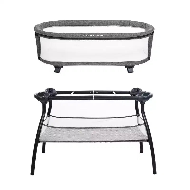 Berceau Co-dodo Nova Deluxe Beside me Baby Delight : Panier/Étagère de rangement, Cadre en métal, Capacité de 9 kg, Décor moderne