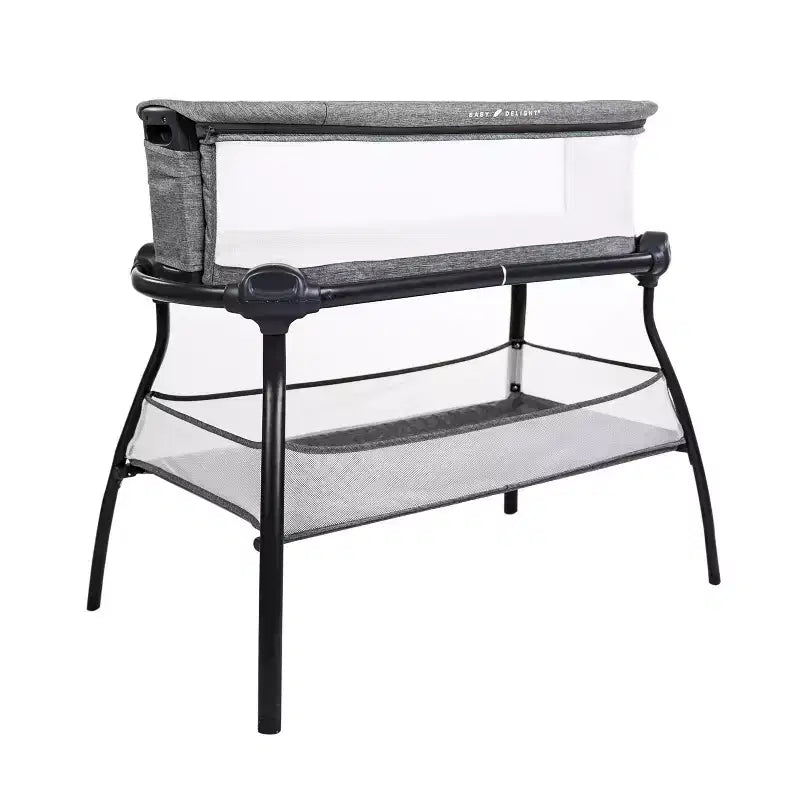 Berceau Co-dodo Nova Deluxe Beside me Baby Delight : Panier/Étagère de rangement, Cadre en métal, Capacité de 9 kg, Décor moderne