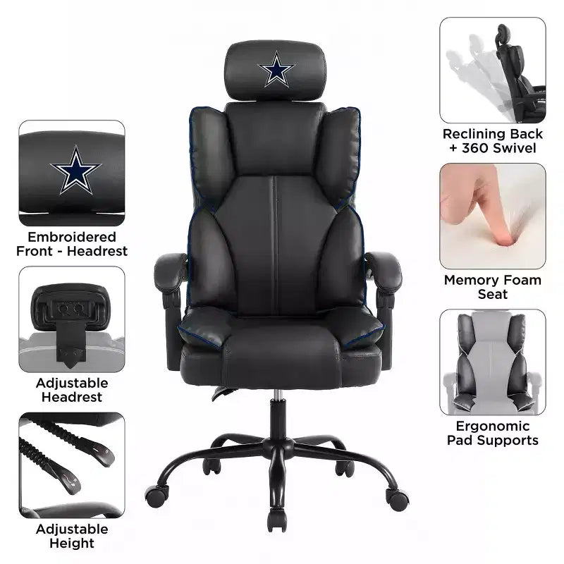 Chaise de bureau NFL Dallas Cowboys Champ