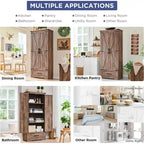 Armoire de rangement de cuisine de ferme, meubles de rangement en bois