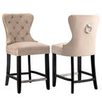 Tabouret de comptoir Carter 24 Wingback capitonné avec clous (lot de 2)