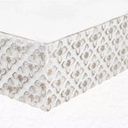 Petite Étagère Murale Décorative Flottante en Bois Embossé Blanc - American Art Decor : Style Moderne, Aucun Assemblage Requis, MDF et Bois