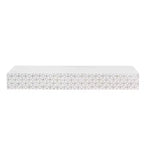 Petite Étagère Murale Décorative Flottante en Bois Embossé Blanc - American Art Decor : Style Moderne, Aucun Assemblage Requis, MDF et Bois