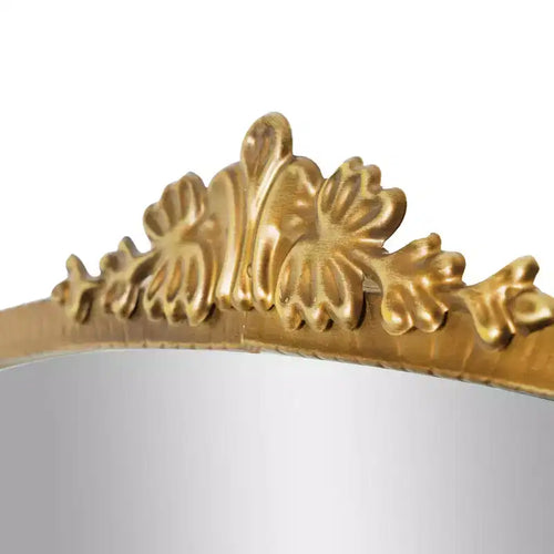 Miroir mural décoratif en métal orné 23" x 29,5" Or antique - Head West : D'inspiration baroque, aucun assemblage requis