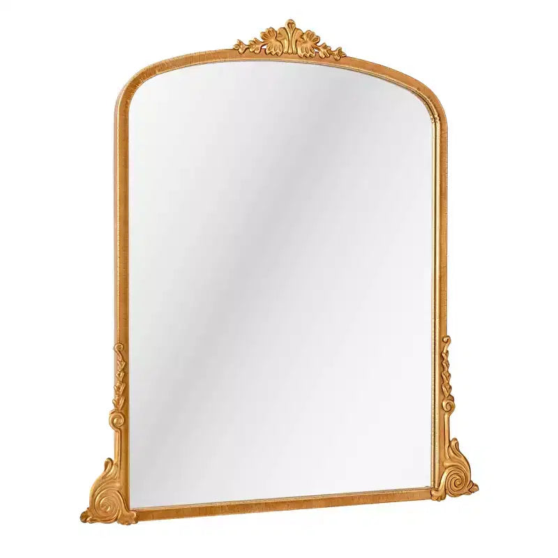 Miroir mural décoratif en métal orné 23" x 29,5" Or antique - Head West : D'inspiration baroque, aucun assemblage requis