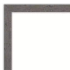 Miroir mural étroit de salle de bain en planche rustique grise sans biseau 22" x 28" - Amanti Art