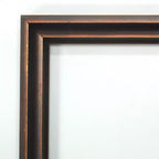 Miroir mural de salle de bain en bois non biseauté Amanti Art, 28" x 28", bronze foncé : Design carré moderne, fixation murale, cadre en bois