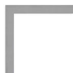 Miroir mural encadré nickel brossé 32" x 26" argenté - Amanti Art
