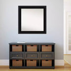 Miroir mural de salle de bain de 32 po x 32 po sans biseau, noir - Amanti Art : Moderne, carré, mural, cadre en polystyrène