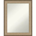 23" x 29" Elegant Brushed Bronze Wall Mirror - Amanti Art: Rectangle, Modern Decor