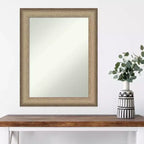 Miroir mural élégant en bronze brossé de 23 po x 29 po - Amanti Art : Rectangle, Décoration moderne