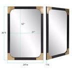 Miroir octogonal Ronan encadré de fer texturé Howard Elliott 40"x40" Gris foncé : Style moderne, Montage mural, Aucun assemblage requis