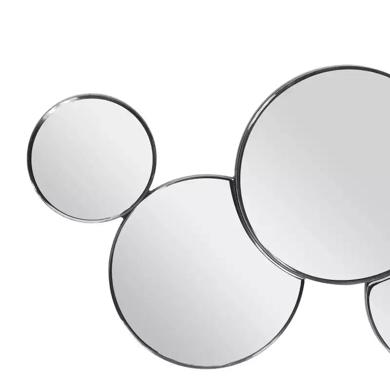 Miroir mural grappe bulles en verre argenté - Olivia & May