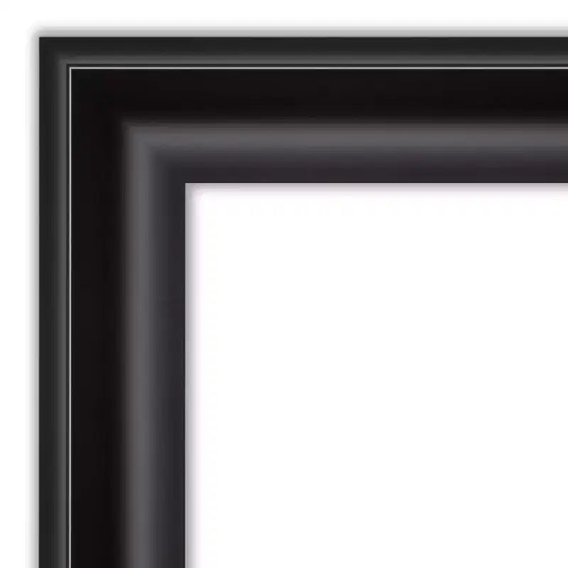 Miroir de sol Grand Black 76 x 168 cm (30" x 66") de Amanti Art – Sans biseau