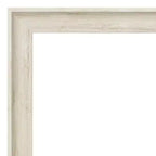 Miroir mural de salle de bain 43" x 32" Regal Birch crème sans biseau - Amanti Art : Rectangulaire, cadre en polystyrène, fixation murale