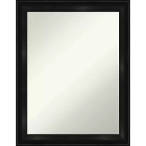 22" x 28" Non-Beveled Grand Black Narrow Wall Mirror - Amanti Art: Modern Rectangle, Polystyrene Frame, Wall Mounted