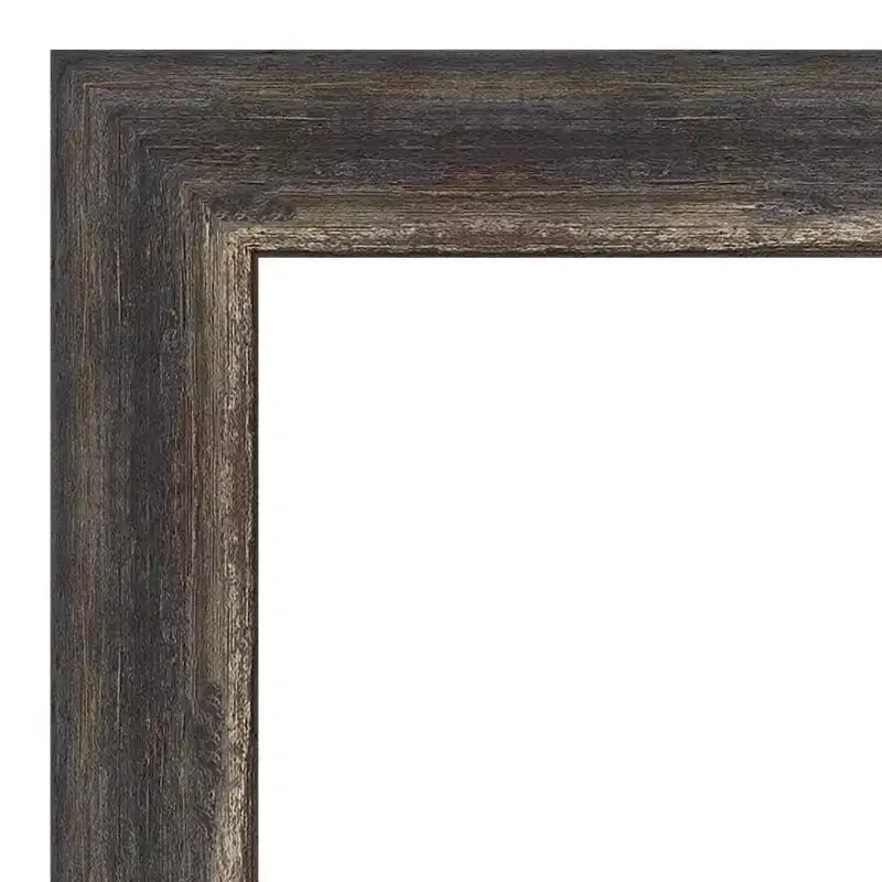 Miroir mural étroit encadré rustique en écorce 22 po x 28 po marron - Amanti Art