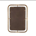 Miroir en métal et rotin marron Holli Furniture