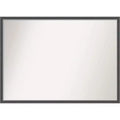 40" x 29" Non-Beveled Eva Thin Bathroom Wall Mirror Black - Amanti Art: Modern Rectangle, Wall Mount