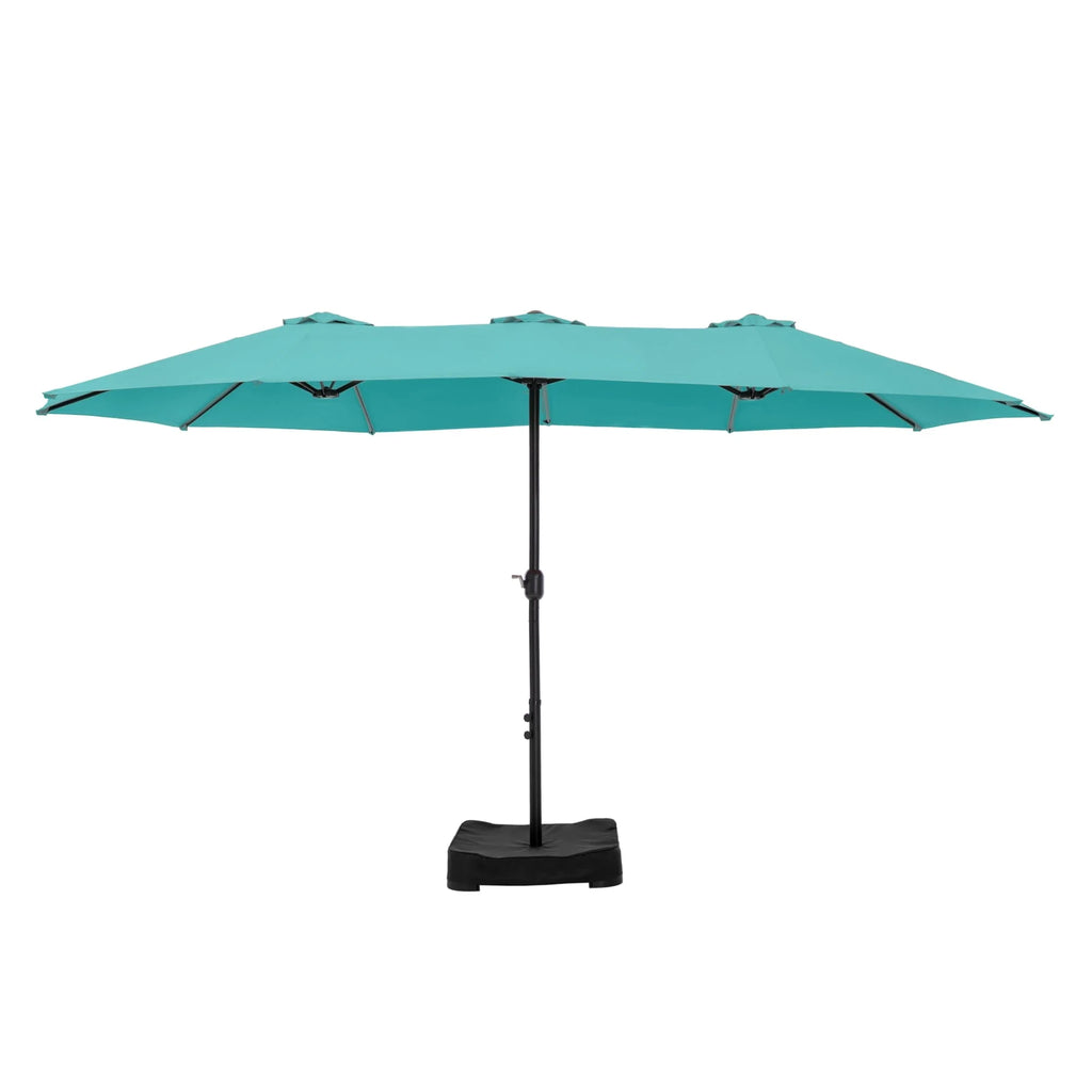 MAISON ARTS Parasol double de 4,5 m pour terrasse, grande taille, avec pied inclus