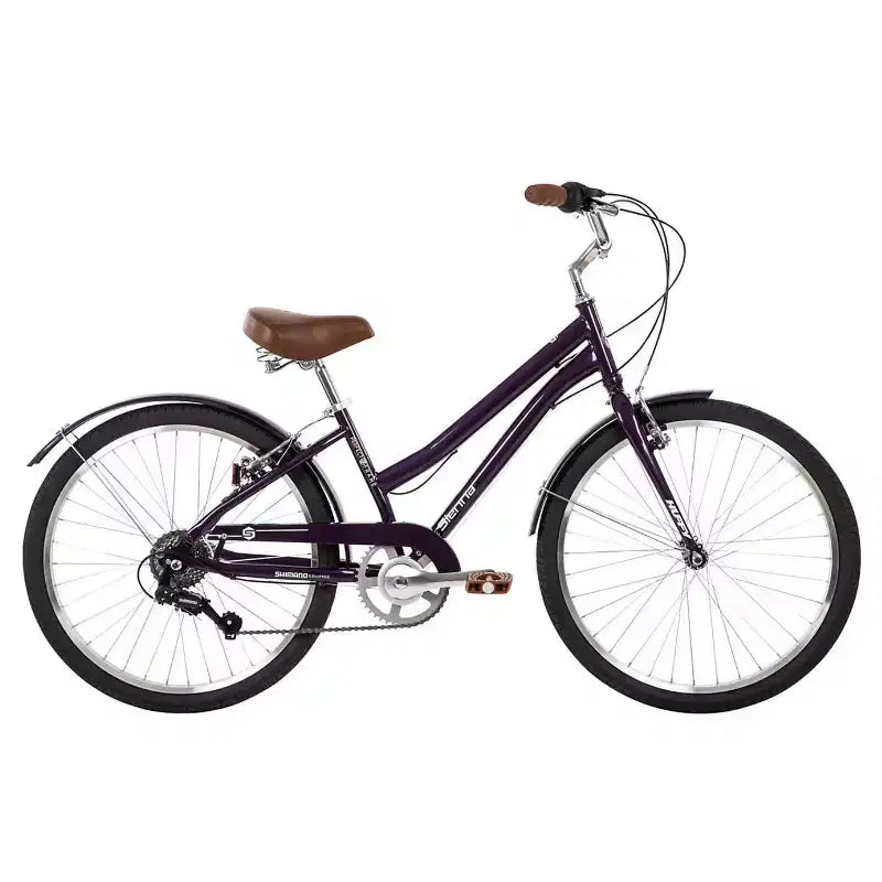 Vélo Confort Huffy Sienna 24" G MLT SPD - Aubergine brillante