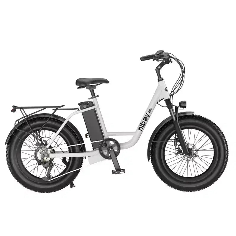 Vélo électrique de croisière Hiboy Adult EX6 20" à enjambement bas - Blanc