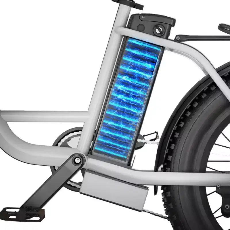 Vélo électrique de croisière Hiboy Adult EX6 20" à enjambement bas - Blanc