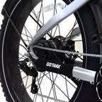Vélo hybride électrique GOTRAX Fat Tire 26" à enjambement bas pour adulte - Argent