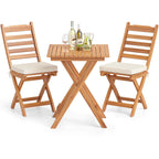 Ensemble de bistrot pliant 3 pièces Patiojoy avec coussins d'assise amovibles - Voir les détails