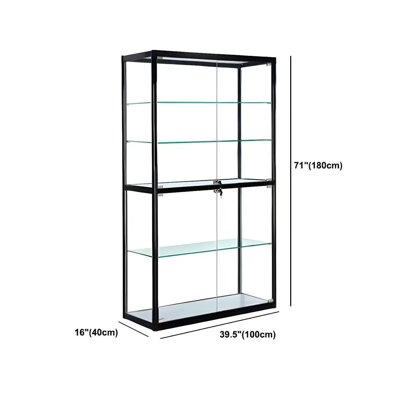 Vitrine contemporaine rectangulaire en verre noir