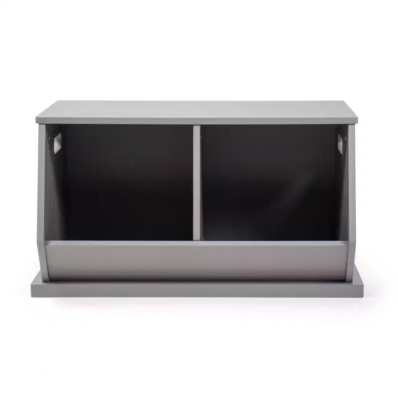 Meuble de rangement pour jouets en bois et bibliothèque pour enfants, gris - Humble Crew : Organisateur de jouets, cadre en MDF, étagère ouverte, 2 ans et plus