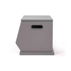 Meuble de rangement pour jouets en bois et bibliothèque pour enfants, gris - Humble Crew : Organisateur de jouets, cadre en MDF, étagère ouverte, 2 ans et plus