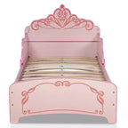 Lit pour enfant jumeau Nemma Princess Crown rose - Maisons : dedans + dehors : Meubles de chambre d'enfant modernes, volutes décoratives