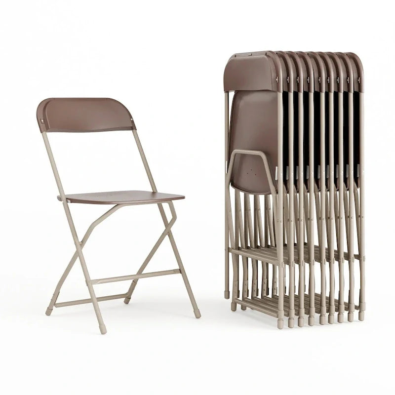 Chaise pliante en plastique - Lot de 10 - Capacité de 295 kg - Chaise événementielle