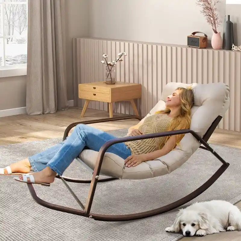 Fauteuil berçant surdimensionné, transat d'extérieur très large de 204 kg avec coussins résistants à l'eau