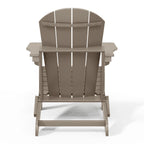 Chaise Adirondack pliante de patio d'extérieur tout temps résistante à la décoloration Polytrends Laguna
