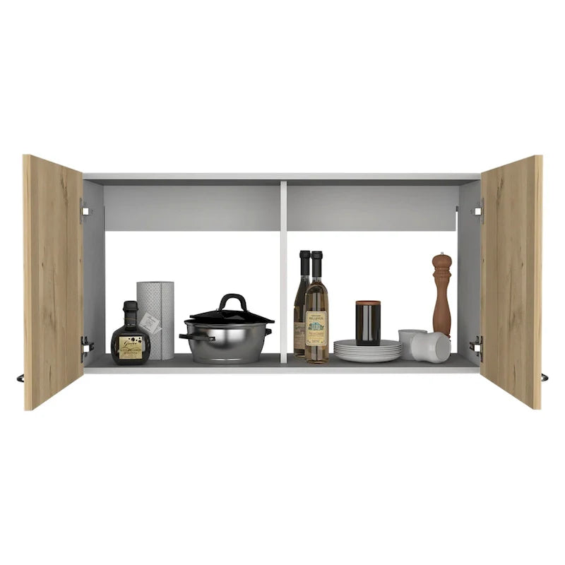 TUHOME Napoles Meuble Haut Mural Double Porte - N/A