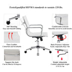 LUXMOD Chaise de Bureau à Domicile Côtelée Fauteuil de Bureau