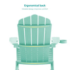 Lot de 2 chaises Adirondack pliantes Bonosuki pour patio et brasero