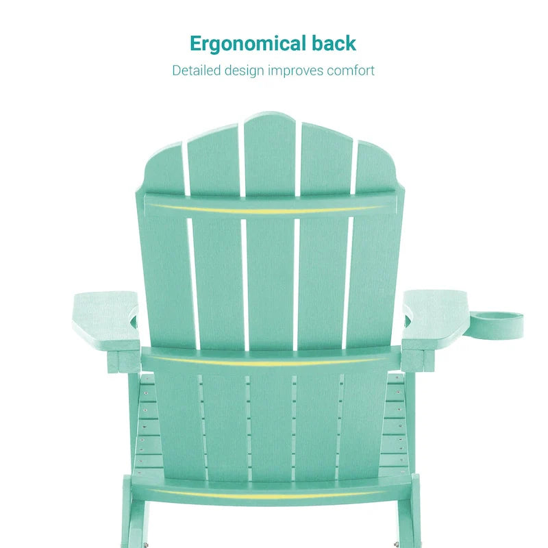 Lot de 2 chaises Adirondack pliantes Bonosuki pour patio et brasero